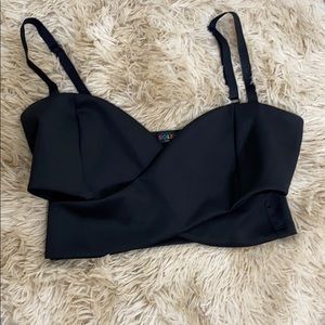 Black crop top